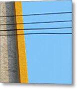 The Yellow Line Metal Print