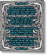 The Zebra Code Poem Metal Print