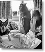 Three To A Bed Metal Print
