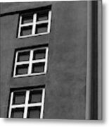 Three Windows Vs Pipe Metal Print