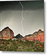 Thunder Mountain Lightning 1110 Metal Print