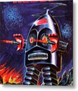 Thunder Robot Metal Print