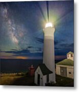 Tibbetts Point Lighthouse And The Milky Way Metal Print