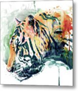 Tiger Profile Metal Print