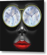 Time In Your Eyes - Sq Metal Print
