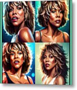 Tina Turner Queen Of Rock'n Roll Montage Metal Print