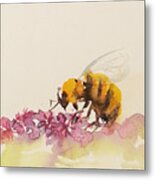 To Bee Or Not To Be Miniature Metal Print