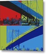 Toledo Bridge Pop Art Metal Print