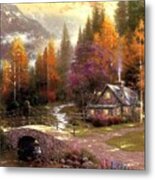 Tomas Kinkade Art Canvas Metal Print