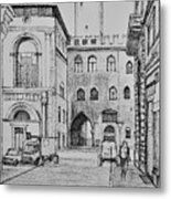Torre Dell'arengo Bologna Italy Metal Print