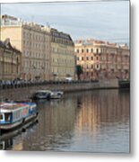 Tour Boats In The Moyka River Metal Print