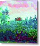 Trees And Clouds At The End Metal Print