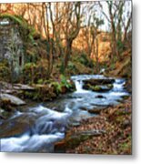 Trethevy Mill And Rocky Falls Metal Print