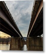 Tri-states Bridge - Ny, Pa, Nj Metal Print