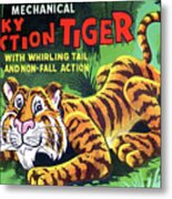 Tricky Action Tiger Metal Print