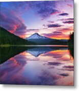 Trillium Lake Sunrise Metal Print