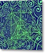 Triskele Abstract Duotone Metal Print