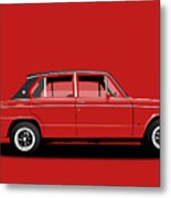 Triumph Dolomite Sprint. Cherry Red Edition. Customisable To Your Colour Choice. Metal Print