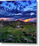 Trnp Back Country Setting Sun Metal Print