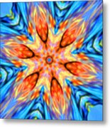 Tropical Fire Flower - Abstract Metal Print