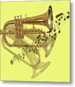 Trumpet Fanfare Metal Print
