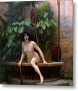 Truth Coming From The Well Armed With Her Whip To Chastise Mankind Metal Print
