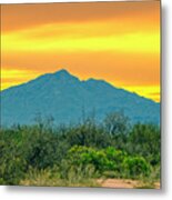 Tucson Mountains Sunset 25044 Metal Print