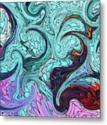 Turbulence-colorful Abstract Mosaic Metal Print