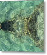 Turquoise Sea Water And Soft Waves Metal Print