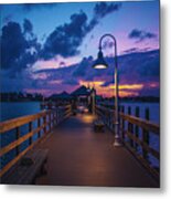 Twilight On The Pier Metal Print