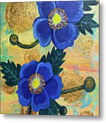 Two Blue Flowers Metal Print