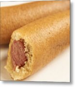 Two Corn Dogs Metal Print