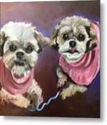 Two Little Dogs Metal Print