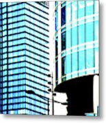 Two Skyscrapers In Warsaw, Poland 3 Metal Print