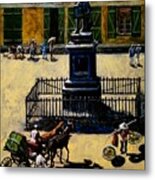 Under The Gaze Of A French Governor Statue, Mauritius Metal Print