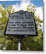 University Of North Carolina At Chapel Hill Sign Metal Print