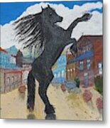 Untamed Spirit Exiting Ghost Town Metal Print