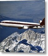 Ups Md-11f Over Snowcapped Mountains Metal Print