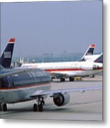 Us Airways Boeing 737s At Washington Reagan Airport Metal Print