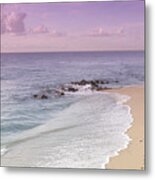 Usa, Florida, Palm Beach, Sunrise Over Beach Metal Print