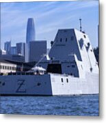 Uss Zumwalt -ddg 1000- Docked In San Francisco Metal Print