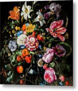 Vase Of Flowers By Jan Davidszoon De Heem Metal Print