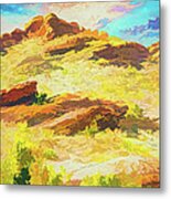 Vasquez Rocks At Sunset 3 Fx Metal Print