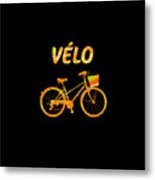 Velo Bicycle Graphic Metal Print