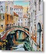 Venetian Canal Metal Print