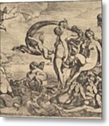 Venus On A Chariot Metal Print