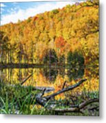Vermont Autumn At Black Pond-2 Metal Print