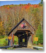 Vermont Warren Covered Bridge Metal Print