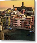 Vernazza At Sunset Metal Print