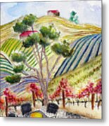 View From The Patio At Gershon Bachus Vintners Metal Print